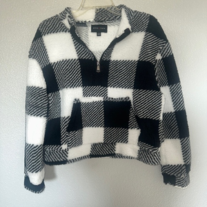 Women’s Fleece half zip‎ plaid
